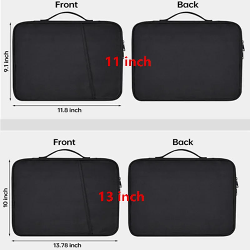 Waterproof Shockproof Handle Bag Laptop Sleeve Case for Macbook Air 11 12 13 13.6 Inch M4 M3 M2 Chip Mac Book Cover Accessories