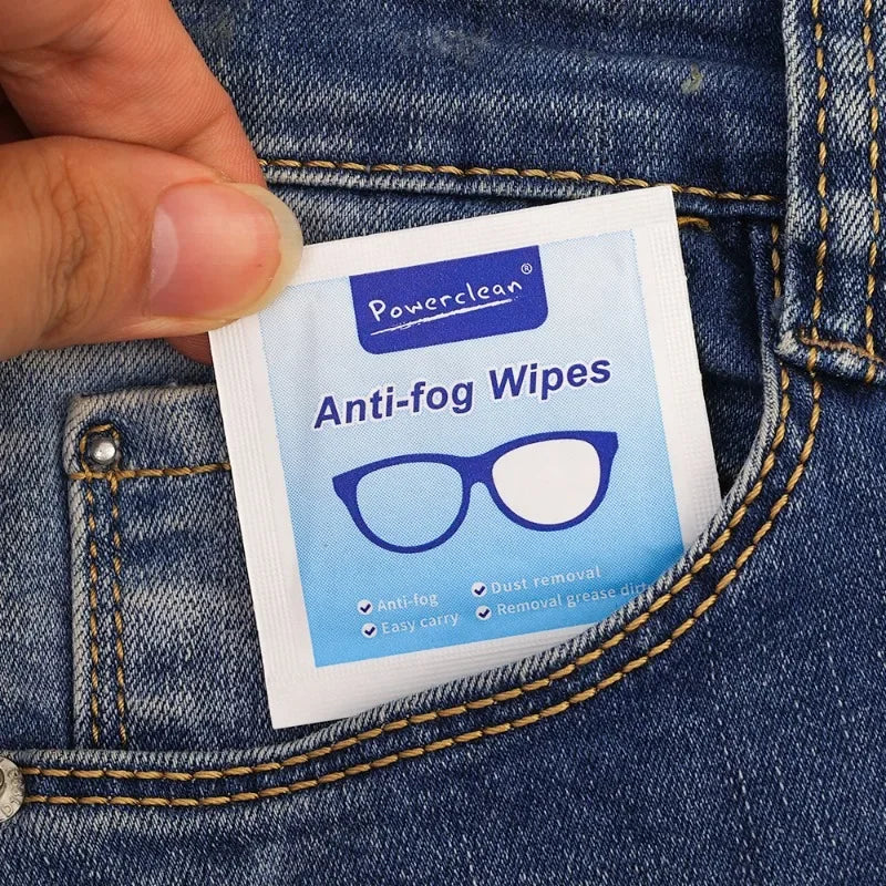 10/100Pcs Glasses Cleaning Wet Paper Disposable Anti Fog Misting Dust Remover Lens Wipes Sunglasses Phone Screen Cleaner