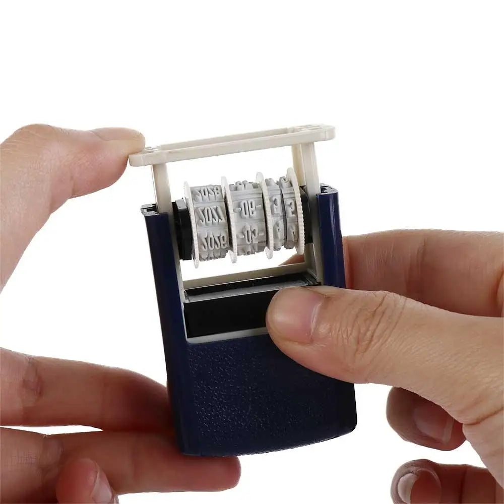DIY Handle Account Date Stamps Stamping Automatic Ink Return Mini Self-Inking Stamps For Office Supplies Date Wheel Stamp