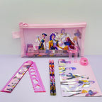 ♣Kpo-Pencils Ruler Pencil Sharpener Pen Bag Eraser Kids Cute Stationary Set Student Back To School Supplies Gift