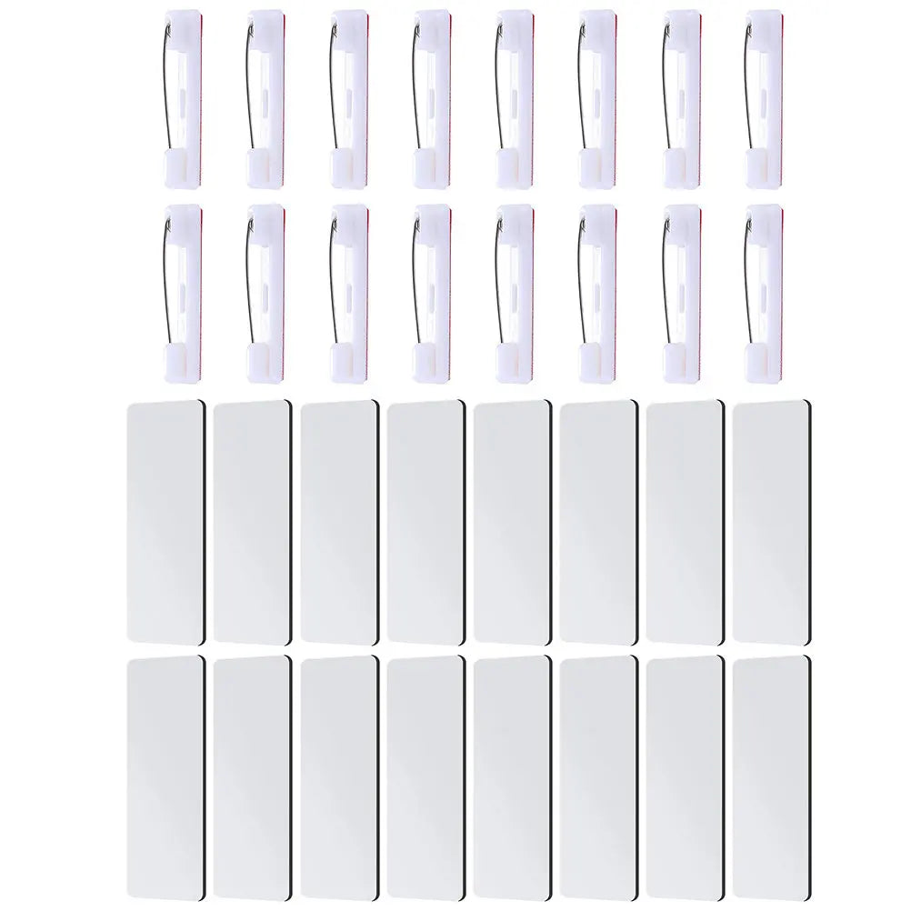 32Pcs Name Tag Blank Name Badges High Density DIY Sublimation Id Badge Pin Backing Office School Use Reusable Custom
