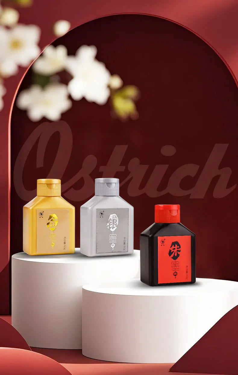 A Bottle Chinese Calligraphy Ink,60g Bottle Gold And Silver Colors,Brush Lettering Writing,Calligraphy Practice Ink