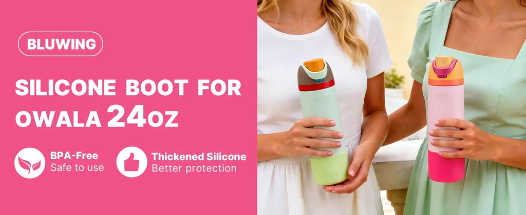 Silicone Boot for Owala 24/32oz Water Bottles, Anti-Slip Protective Sleeve Bottom for Owala FreeSip/Twist/Flip Water Bottle