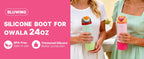 Silicone Boot for Owala 24/32oz Water Bottles, Anti-Slip Protective Sleeve Bottom for Owala FreeSip/Twist/Flip Water Bottle