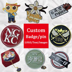 Badge Customized Brooch Clothes Pin Gift Souvenir Custom Key Ring Soft/Hard Enamel Metal Logo Magnetic Badge Coin DIY Lapel Pins