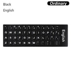 Spanish English Russian Arabic French Luminous Keyboard Stickers For Laptop PC Desktop Key Board Night Light Dustproof Sticker