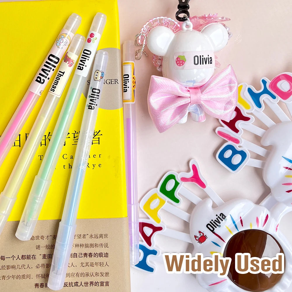 210pcs Custom Waterproof Name Tag Sticker Kawaii Stationery Stickers Decals Personalized First Name Label for Children School