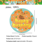 Capybara Party Theme Decoration Capybara Birthday Napkins Tablecloth Cup Plate Baby Shower Capybara Birthday Girl Party Favor
