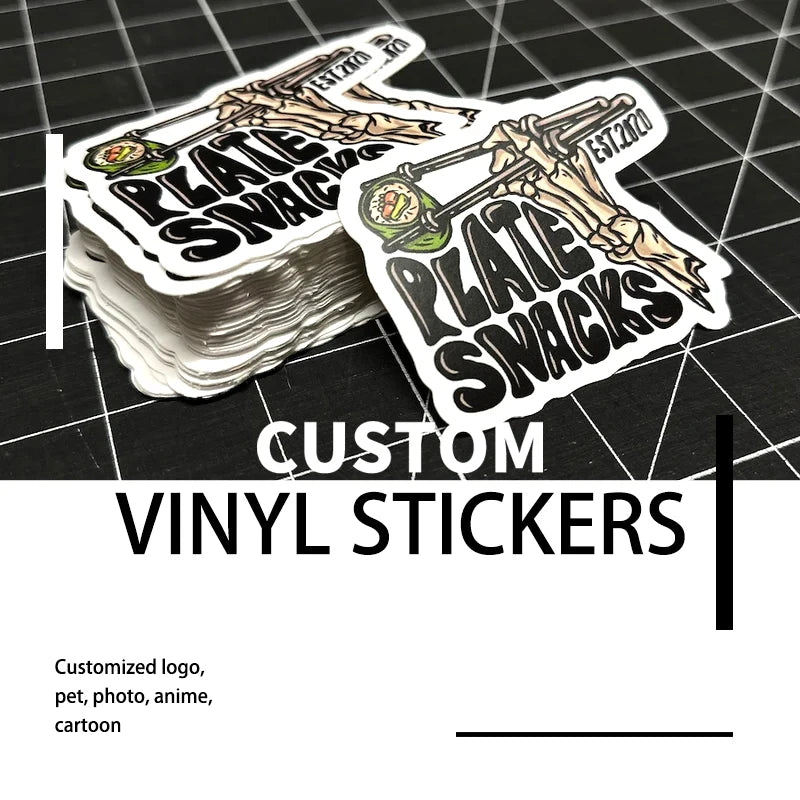 Custom Waterproof Stickers PVC Vinyl Logo Cartoon Design Brand Decorate Laptop Cut Personalized Sticker Glossy Film for Business