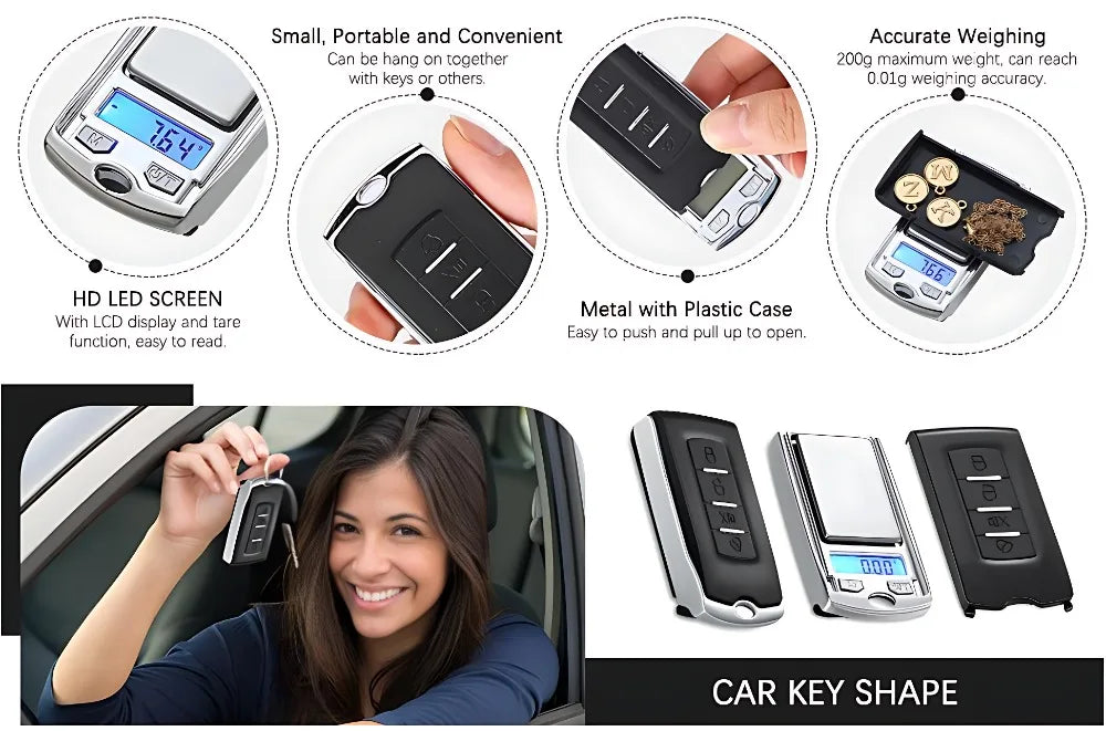 1PC Portable Mini Digital Pocket Scales 100g 0.01g for Gold Sterling Jewelry Gram Balance Weight Car Key Electronic Scales