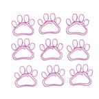 20pcs Cute Cat Claw Paper Clips Creative Pink Black Metal Paperclip Cartoon Bookmark Binder Office Stationery Binding Supplies