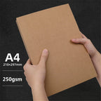 10 Sheets 250/300/350gsm A4 Brown Kraft Paper Card Blank Thick Cardboard Handmade DIY Package Cardstock Crafts Paperboard