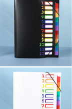 A4 12-Pocket Rainbow Accordion File Folder, Elastic Band Expanding Document Organizer with Index Tabs for School Office