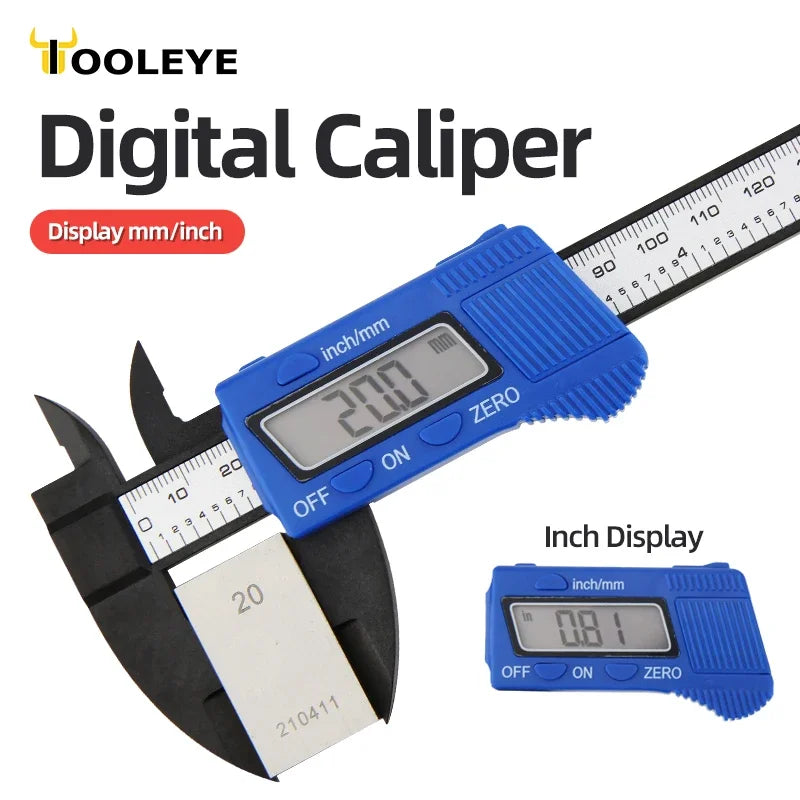Digital Vernier Caliper Plastic Pachometer Digital Ruler Carpentry Tool Caliber Measuring Tool Digital Caliper Depth Gauge