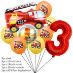 108*180cm Fireman Sam Party Supplies Disposable Tablecloth Firefighter Plastic Table Cover Fire Truck Birthday Decoration