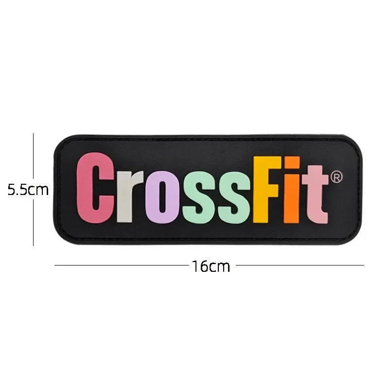 CrossFit Name Tags Pvc Patch Embroidered Applique Sewing Label Punk Biker Clothes Stickers Apparel Accessories Badge