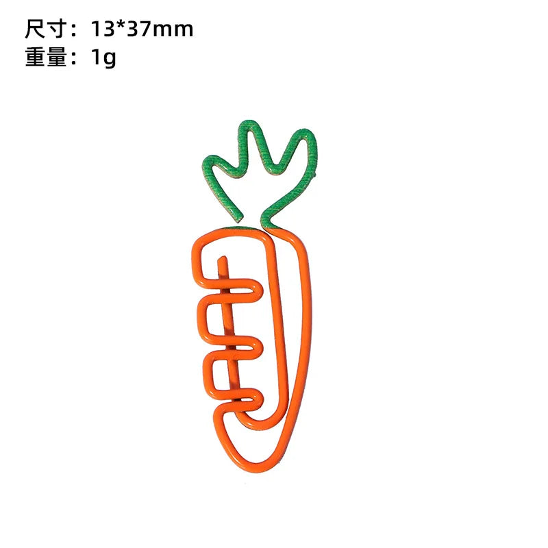 10/20pcs Red Retro Japanese Paper Clip Tomato Strawberry Cherry Scrapbook Paper Clip Book Page Memo Fixed Clips Student Supplies