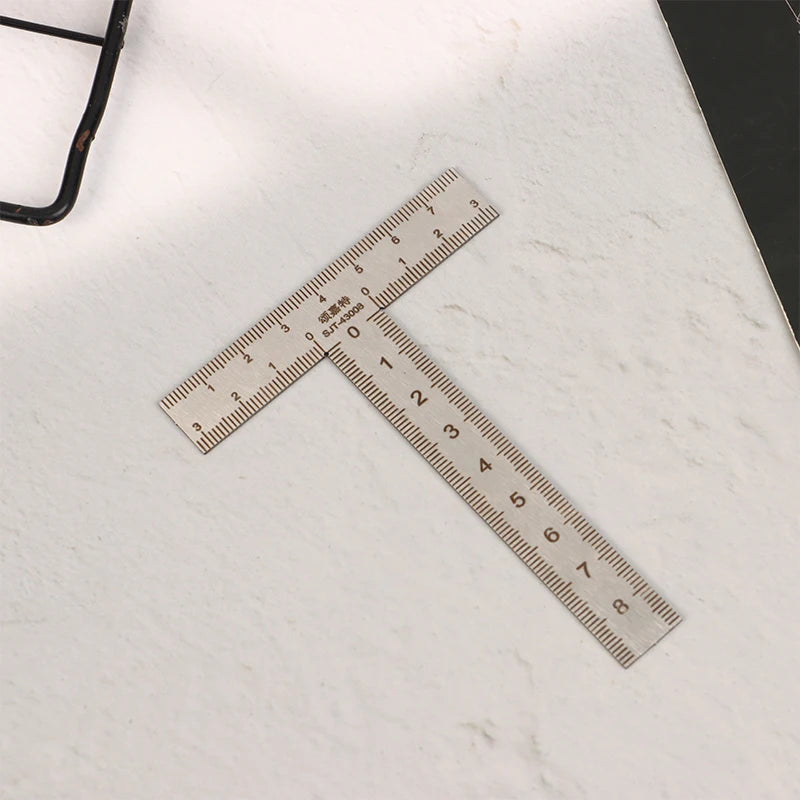 Mini T/L Square Ruler Measuring Layout Tool Stainless Steel Right Angle Ruler 90 Turning Ruler Precision Building Framing Gauge