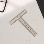 Mini T/L Square Ruler Measuring Layout Tool Stainless Steel Right Angle Ruler 90 Turning Ruler Precision Building Framing Gauge