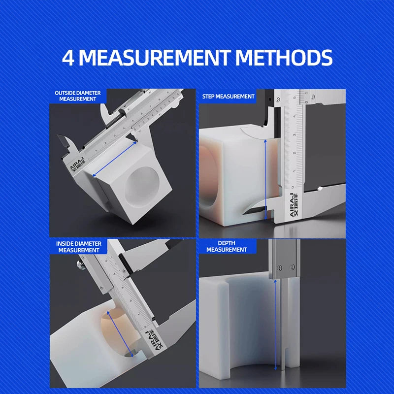 AIRAJ 0-150 MM Vernier Caliper Digital 0.02 MM High-Precision Measuring Tool Stainless Steel Students Callipers Digital Tools
