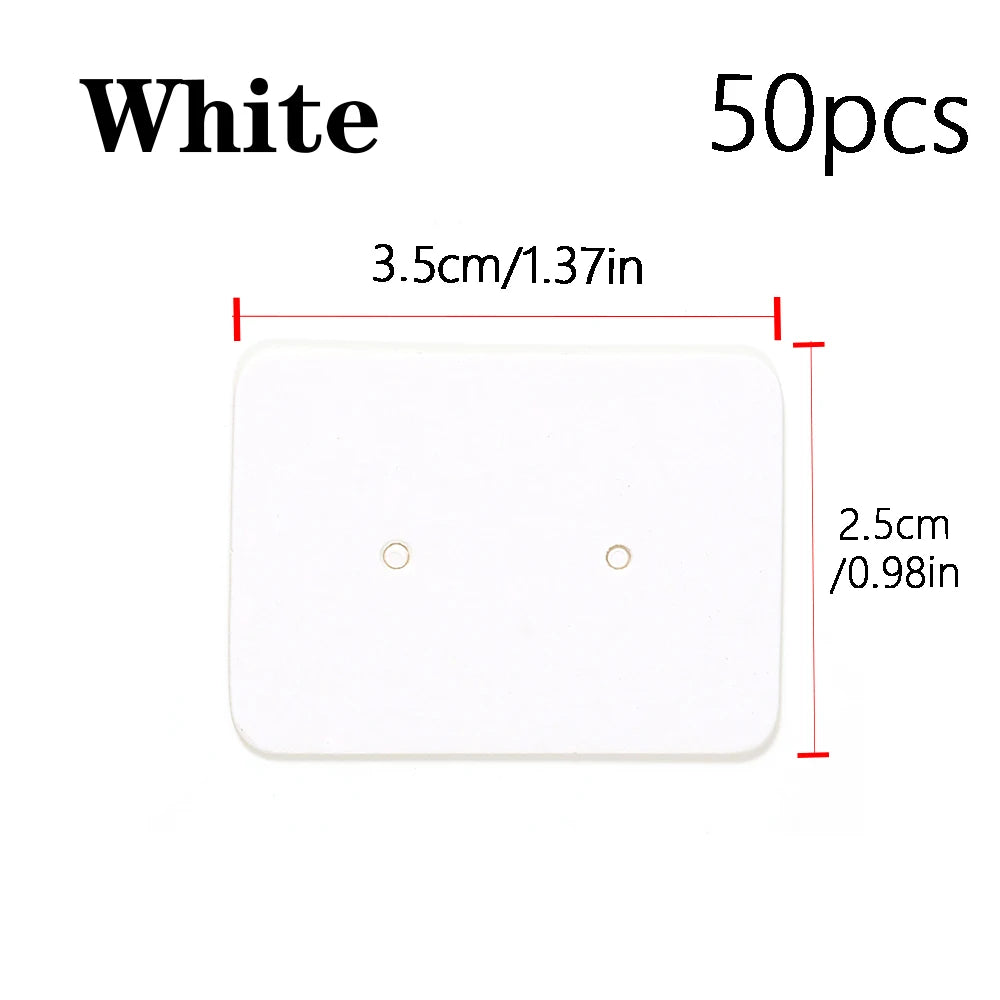 50/100pcs 3.5x2.5cm Earring Display Cards Kraft Paper Cards for Women Handmade Jewelry Earring Studs Packaging Retail Price Tags