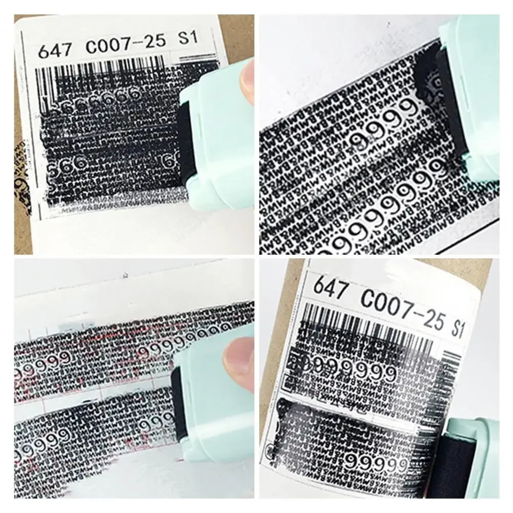 Ceramic Blade Theft Protection Roller Stamp for Privacy Confidential Data Guard Your Security Stamp Roller Privacy Seal Roller
