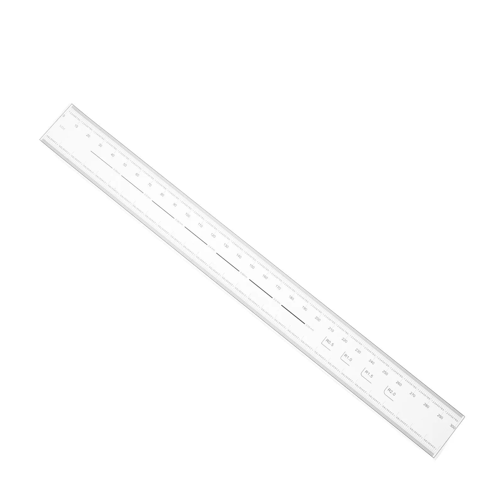 Transparent Plastic Folding Ruler 30Cm Waterproof Flexible Double Sided Scale Measuring Tool for Factory Workshop School Office