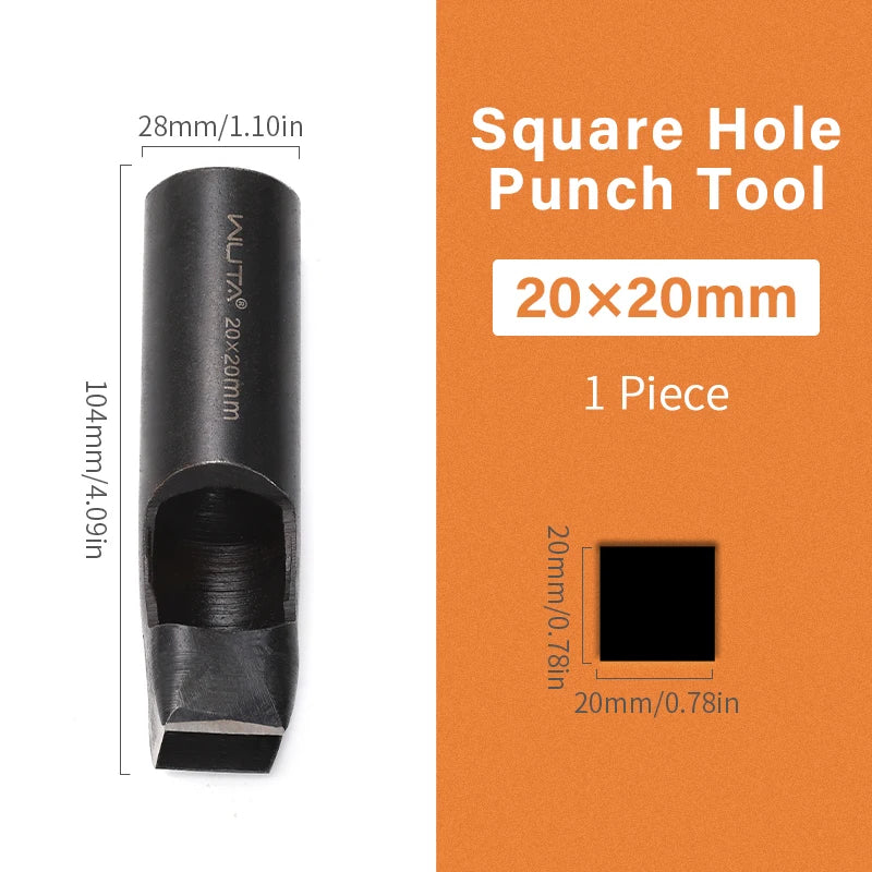 WUTA Basic 1pc Square Leather Punch Rectangle Hollow Oblong Hole Puncher Belt Strap Watch Band Cutter DIY Craft Leather Tools