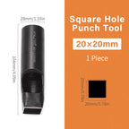 WUTA Basic 1pc Square Leather Punch Rectangle Hollow Oblong Hole Puncher Belt Strap Watch Band Cutter DIY Craft Leather Tools
