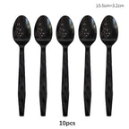 Rose Gold Disposable Knife Fork Spoon Cutlery Set Disposable Tableware Birthday Party Decorations Wedding Baby Shower Supplies