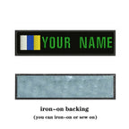 Canary Islands Flag 10X2.5cm Embroidery Custom Name Text Patch Stripes Badge Iron On Or  Patches