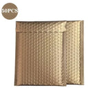 50Pcs Holographic Bubble Mailer Rose Red Mailing Envelope Waterproof Courier Bag Padded Bubble Envelopes Pack Bag for Shipping