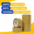 Low Noise Brown Packing Tape 72 Yards Extra Length,  Secure Sticky Brown Tape for Moving, Shipping, Sealing