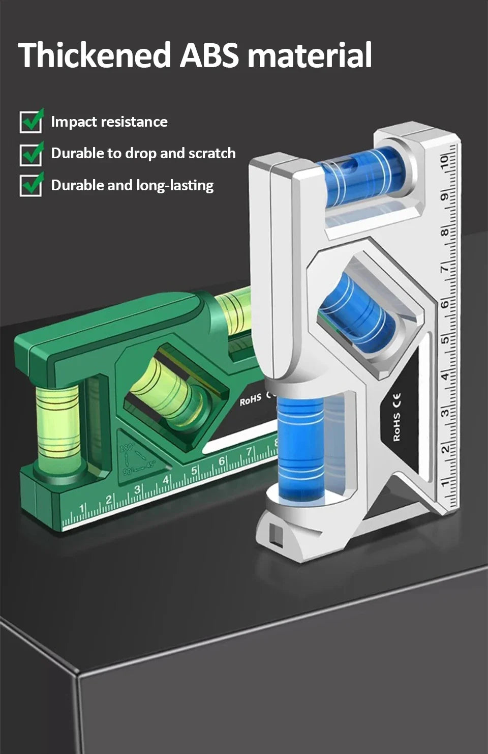 Mini Level Gauge High-precision Horizontal Vertical Measure Metric Ruler Protractor Home Portable Magnetic Pocket Level Gauge