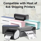 Commercial Grade 4x6 Inch Direct Thermal Shipping Label Roll 350 Labels, 100x150mm Self-Adhesive Address Stickers for E-commerce
