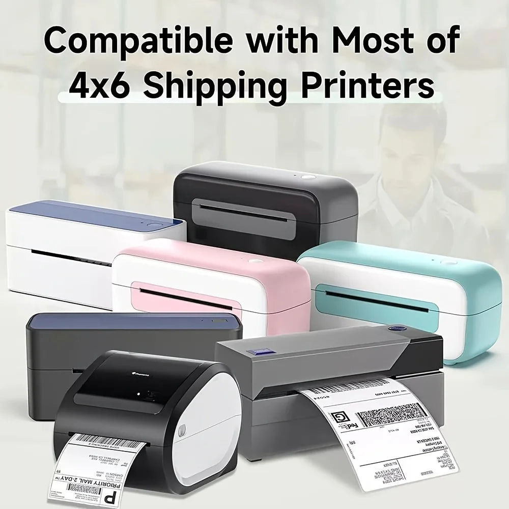 350 Sheets 100x150mm Thermal Adhesive Shipping Labels Express Waybill Postal Code Milk Tea Sticker Logistics Printing Paper