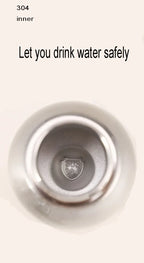 New High-value Mini Chubby Big Belly Cup 304 Stainless Steel Vacuum Thermos Cup Portable Carrying Ring Accompanying Cup