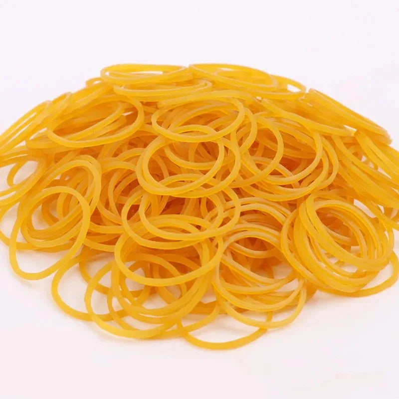300 Pieces Set High-Elasticity Durable Yellow Rubber Bands Industrial Strength High-Temperature Resistant Toys for All Ages