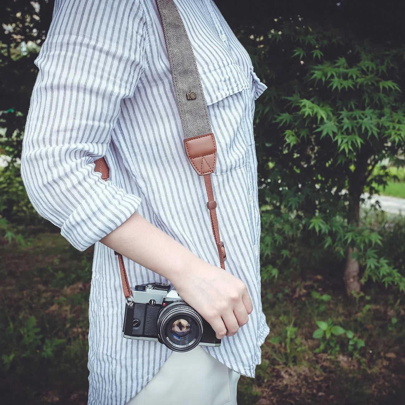 Portable Camera Strap Adjustable Cotton Leather Camera Shoulder Neck Strap Belt For Sony/ Nikon Camera Belt For DSLR Digital SLR