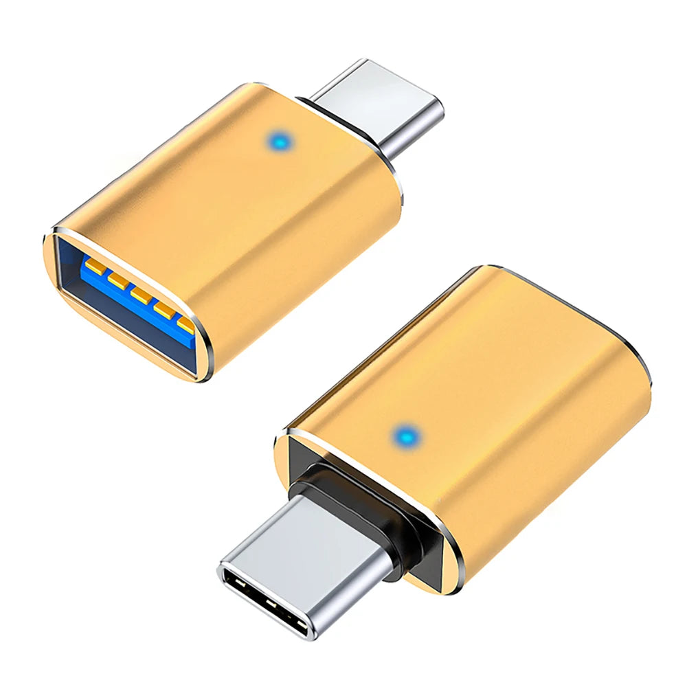 Type C To USB 3.0 Adapter Metal Charging Stable Data Transmission File Reading Light for Iphone Macbook Xiaomi Samsung Connector