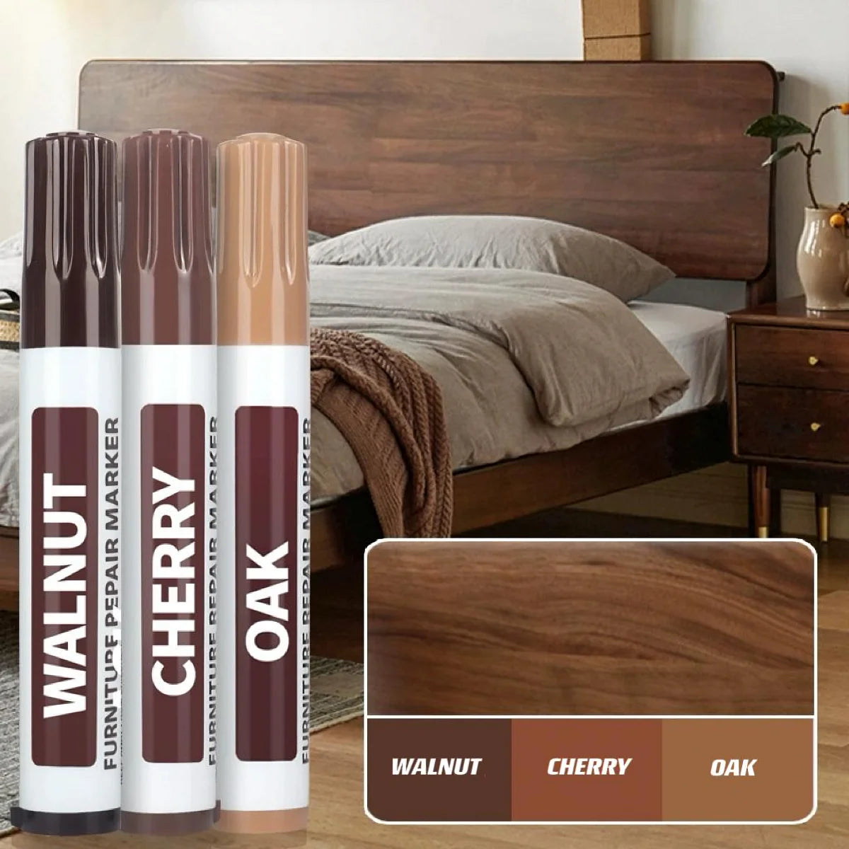 Set of 6 Furniture Repair Pens with Woodworking Markers | Furniture market | Parquet fix | Wood repair