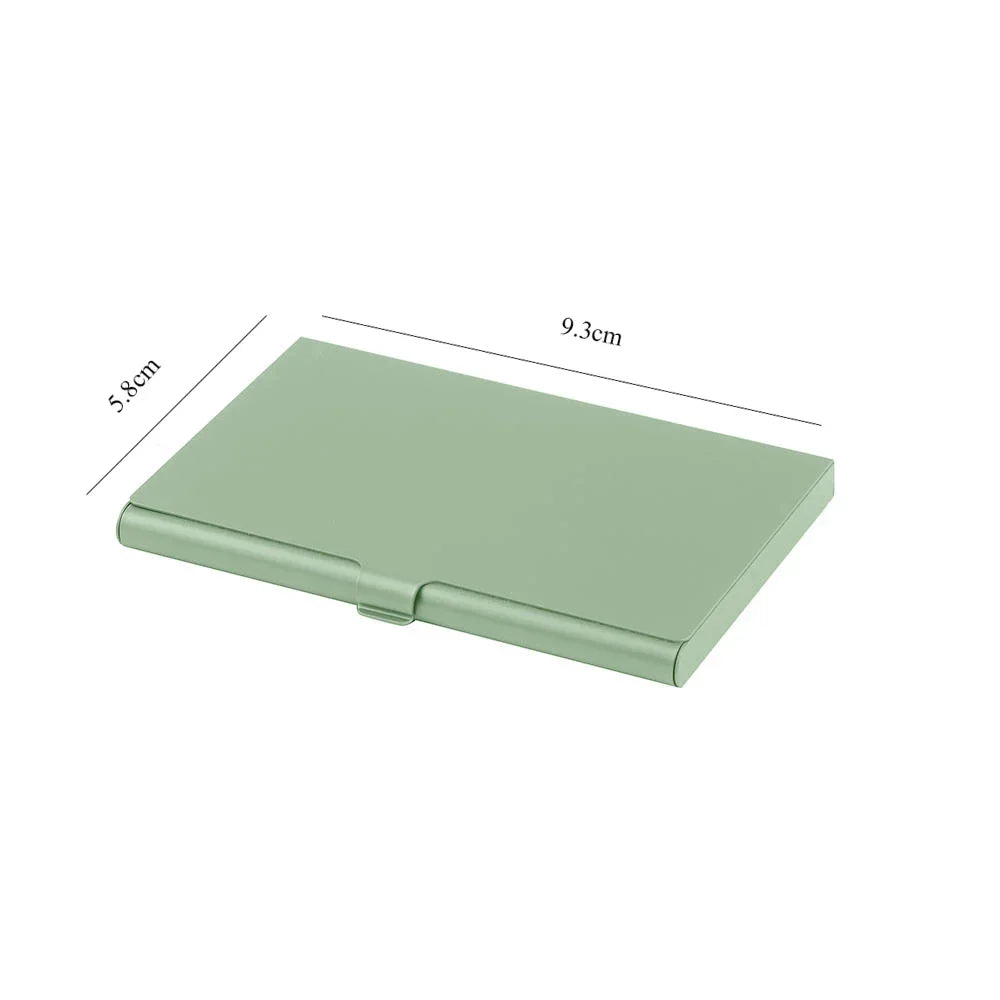 2022 New Waterproof Stainless Steel Business ID Credit Card Holder Luxury Silver Aluminium Case Cover Unisex Card Wallet