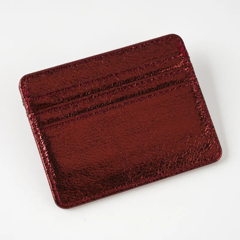 Women Thin Card Holder Wallet Lightweight Multi-Card Holder Case Pu  Leather Credit Card Money Coin Holder Purse Bag