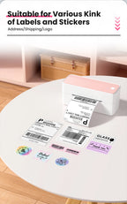 241 Bluetooth Thermal Label Printer Wireless Small Shipping Label Printer 4X6 Compatible with iPhone Android Mac Window