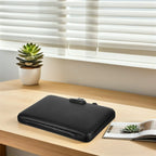 Portable Fireproof Document Box Lockable Accordion File Organizer 13 Pockets Zippered Folder Storage Bag for Home Office