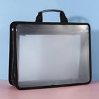 Transparent A4 Handbag Six Colors Large Capacity Waterproof Documents Students Business Portable Bag