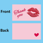 50pcs Pink Double Sided Thank You Cards for Small Business Gift Card Party Decoration Supplies Greeting Cards Package Decoration