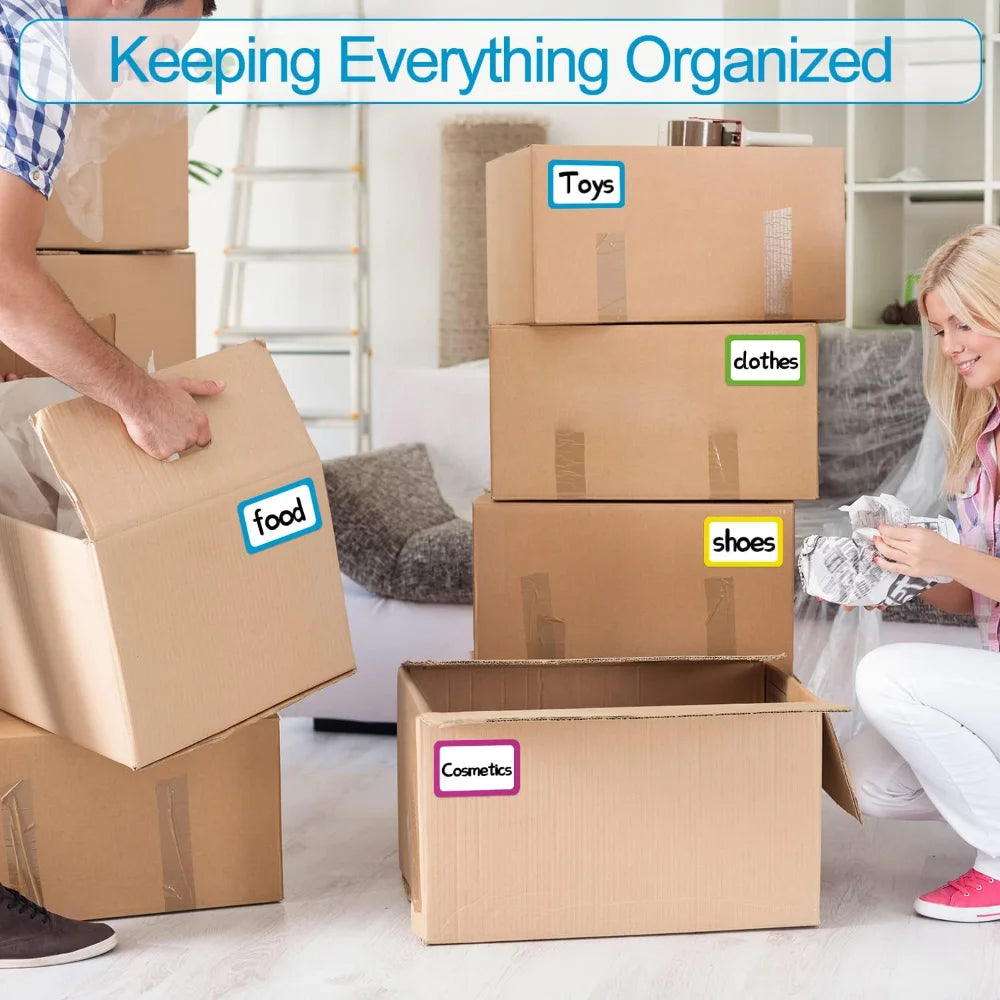 60pcs Name Tags Stickers 3.5" x2.25" Labels for Office, Meeting, School, Teachers and Mailing 6 Colors