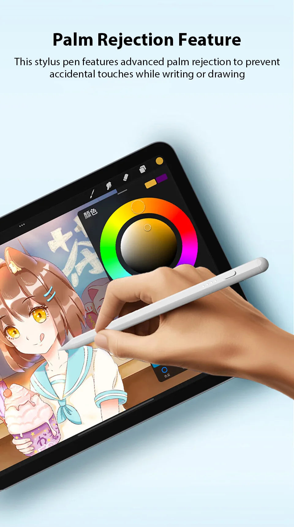 For Apple Pencil Stylus for iPad A16 Air 11 5 4 Pro 11th 13 12.9 M5 M4 M3 M2 Pens 10 9 8 10th 9th Generation Mini 7 6 Touch Pen