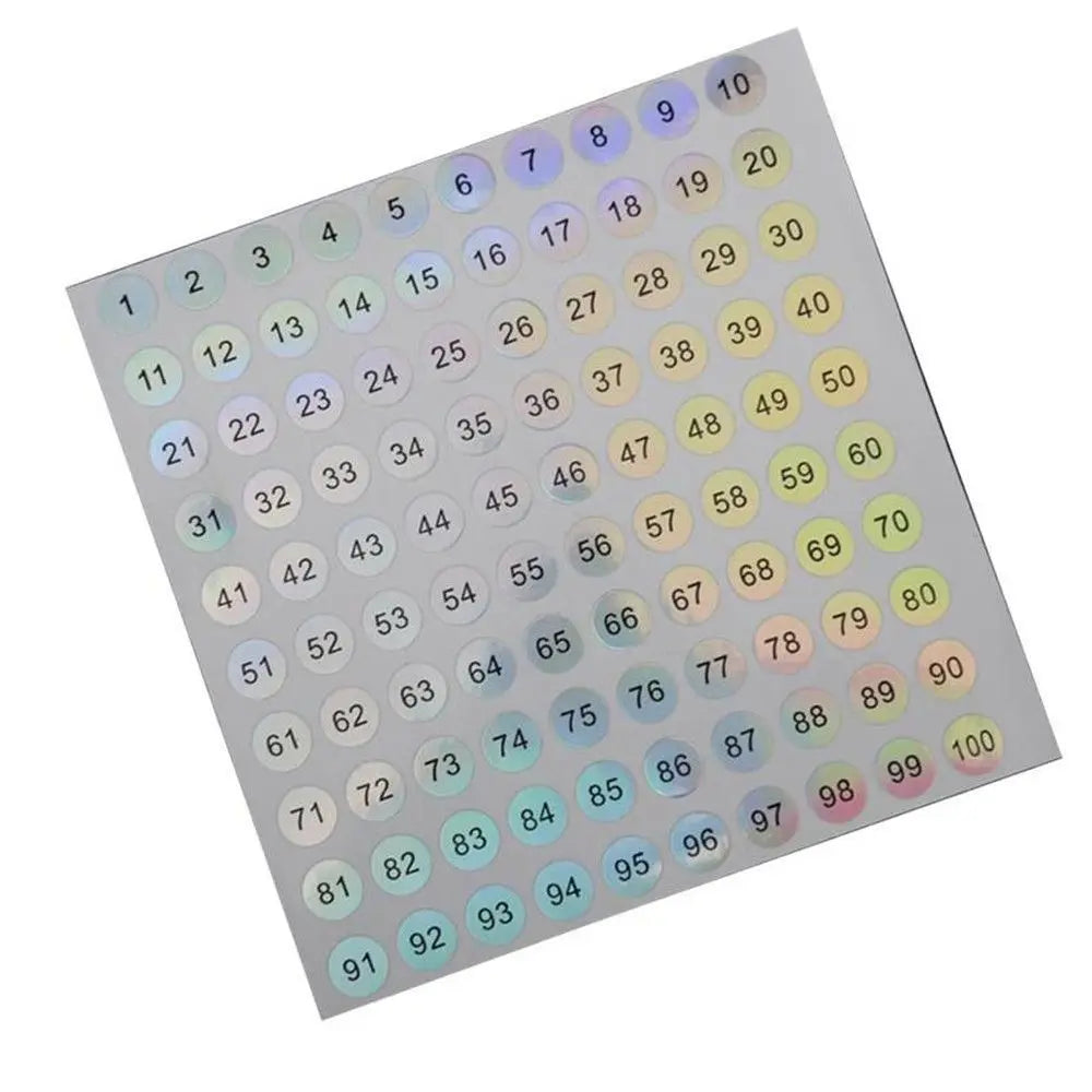 1-500 Classification Sticky Craft Package Label Distinguish Diamond Paint Storage Tags Digital Label Number Stickers Waterproof